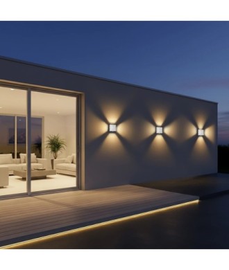 kelvo® ARKOS KLV-101-0112 Φωτιστικό Τοίχου - Απλίκα LED 8W 840lm 15° AC 220-240V Αδιάβροχο IP65 Θερμό Λευκό 2700K - CREE SMD Chip & TÜV SÜD Driver - Λευκό Ματ - Μ14 x Π5.5 x Υ14cm - 5 Χρόνια Εγγύηση